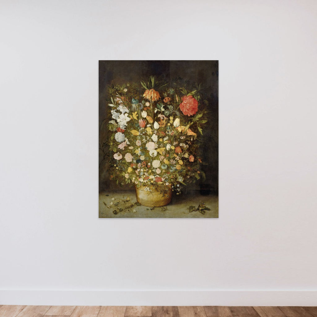 Still Life with Flowers unframed — shown to scale