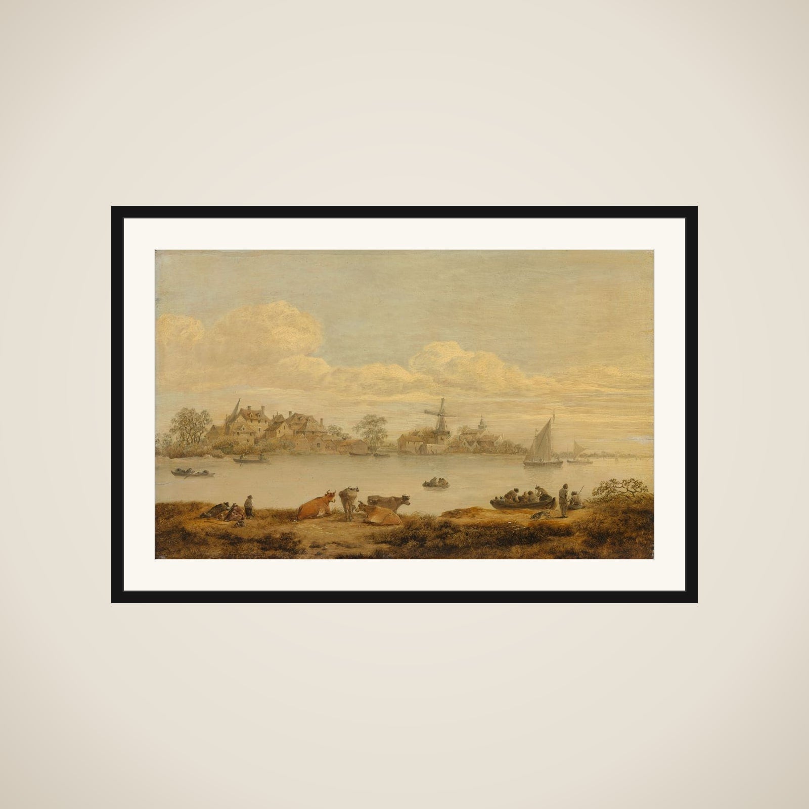 View of a River framed