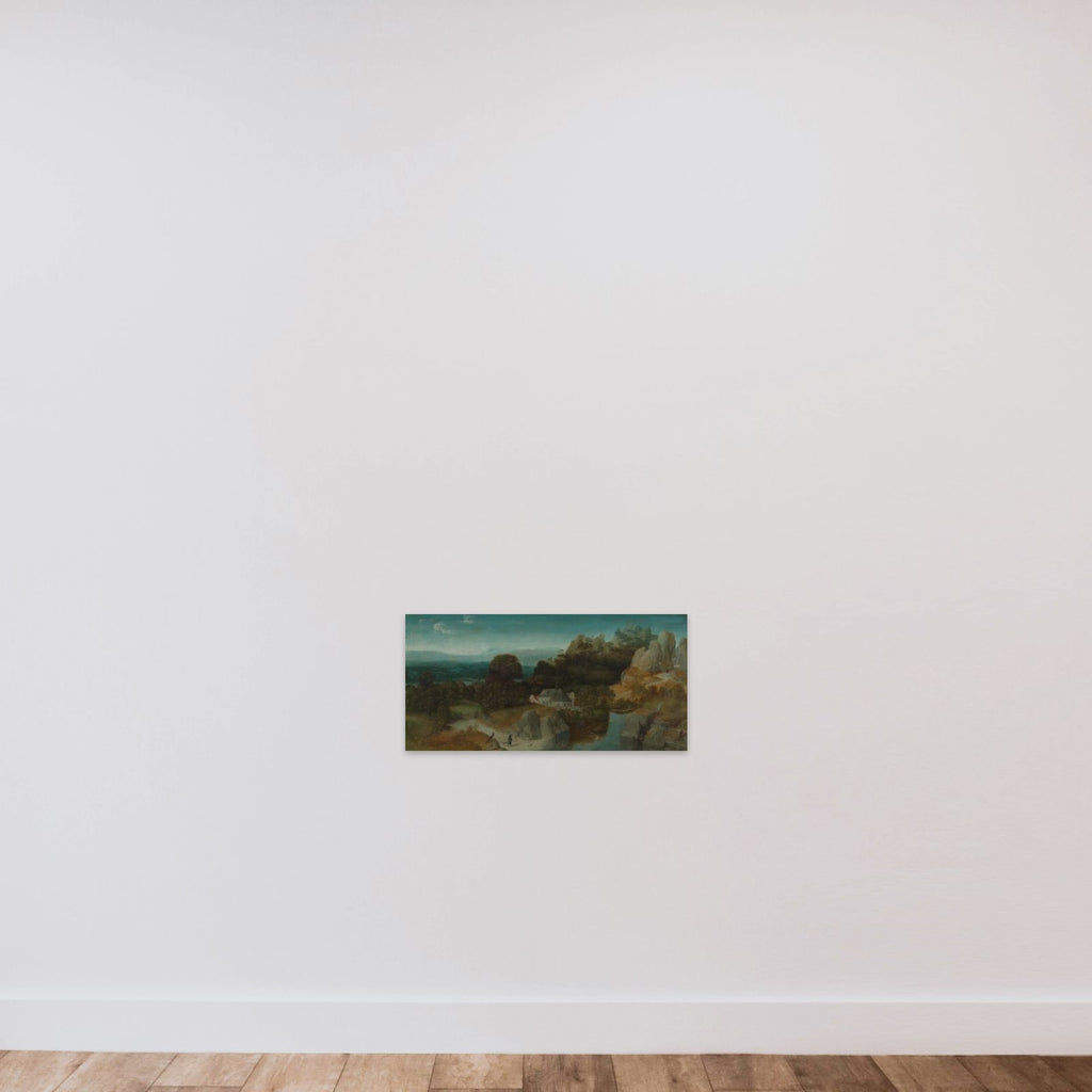 Landscape with the Temptation of Saint Anthony Abbot unframed — shown to scale