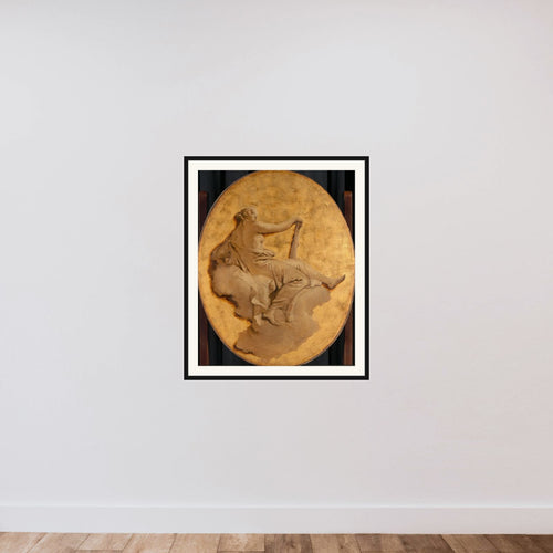 Allegorical Figure of a Woman with a Club (Fortitude?) framed — shown to scale