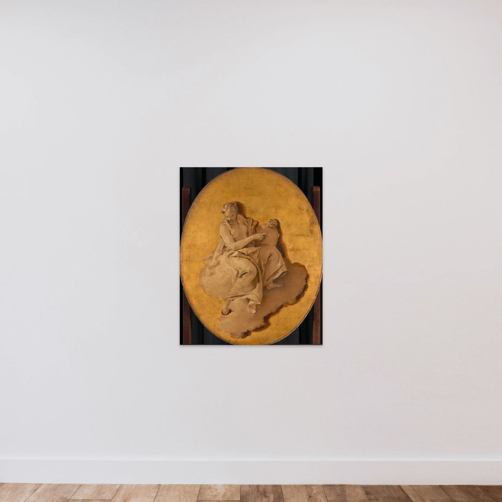 Allegorical Figure of a Woman with a Shield or a Mirror (Prudence?) unframed — shown to scale