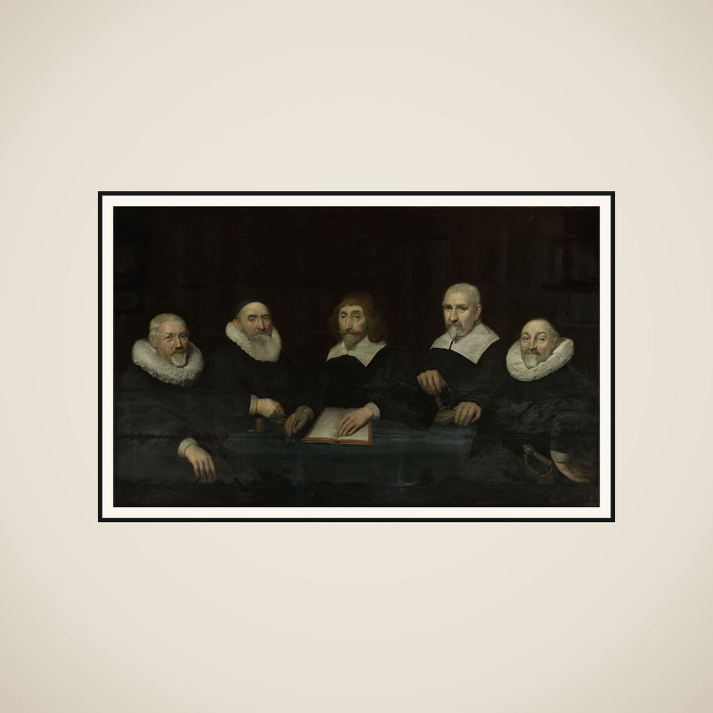 Portrait of the Regents of the House of Correction in Middelburg framed