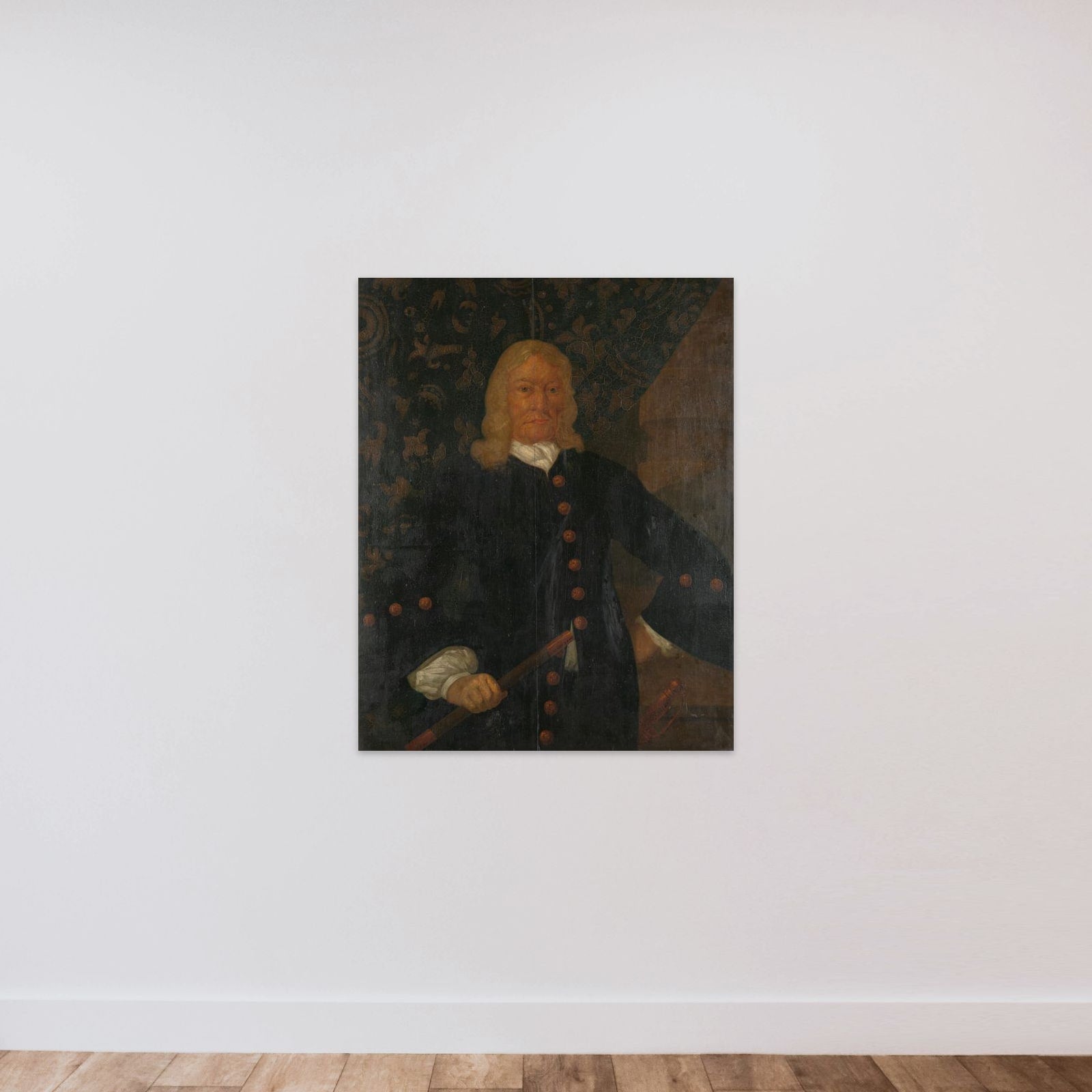 Portrait of Willem van Outhoorn, Governor-General of the Dutch East Indies unframed — shown to scale