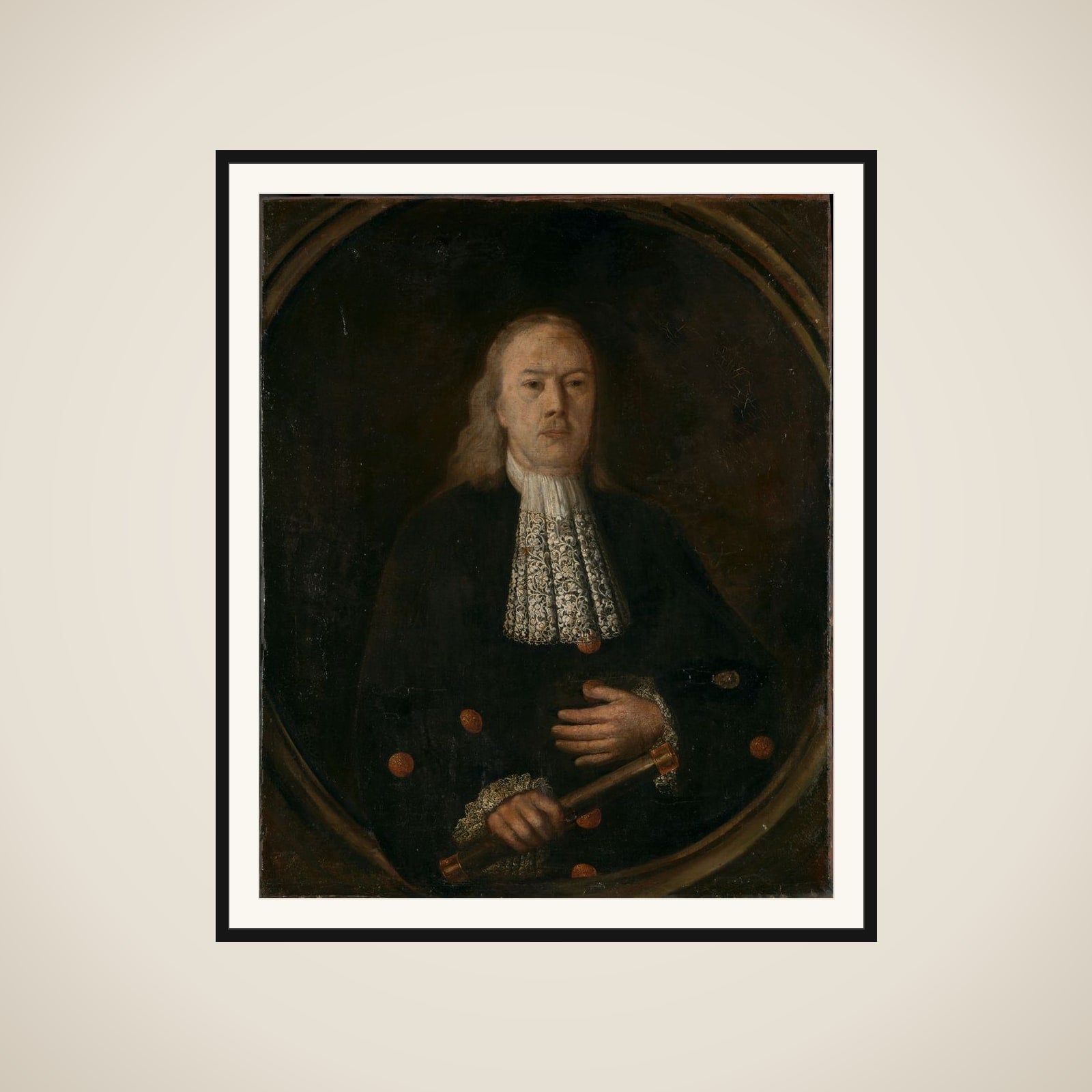 Portrait of Abraham van Riebeeck (1653-1713) framed