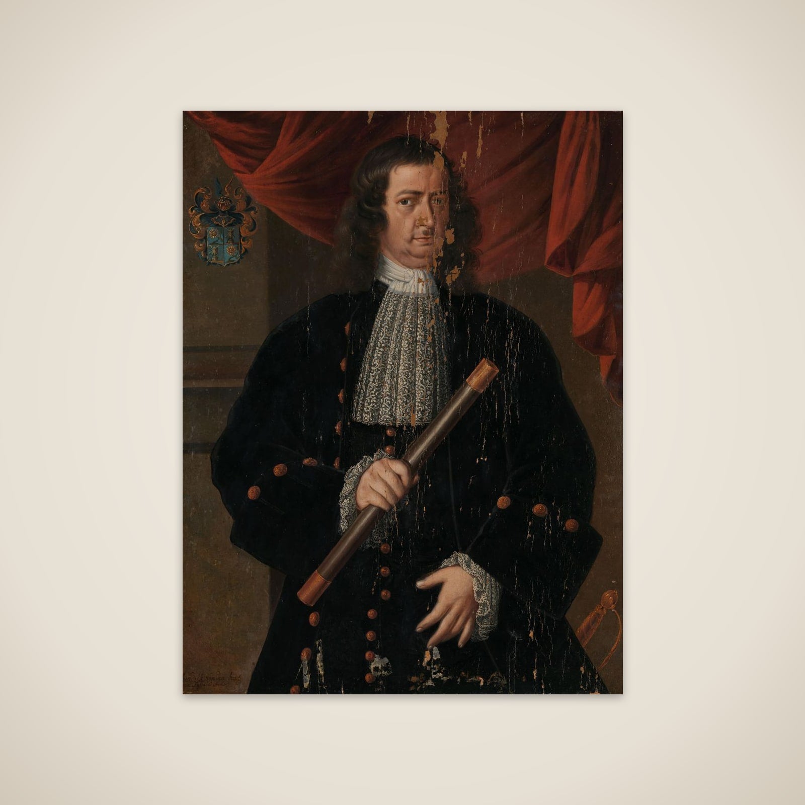 Portrait of Christoffel van Swoll (Swol, Zwol), Governor-General of the Dutch East Indies unframed print