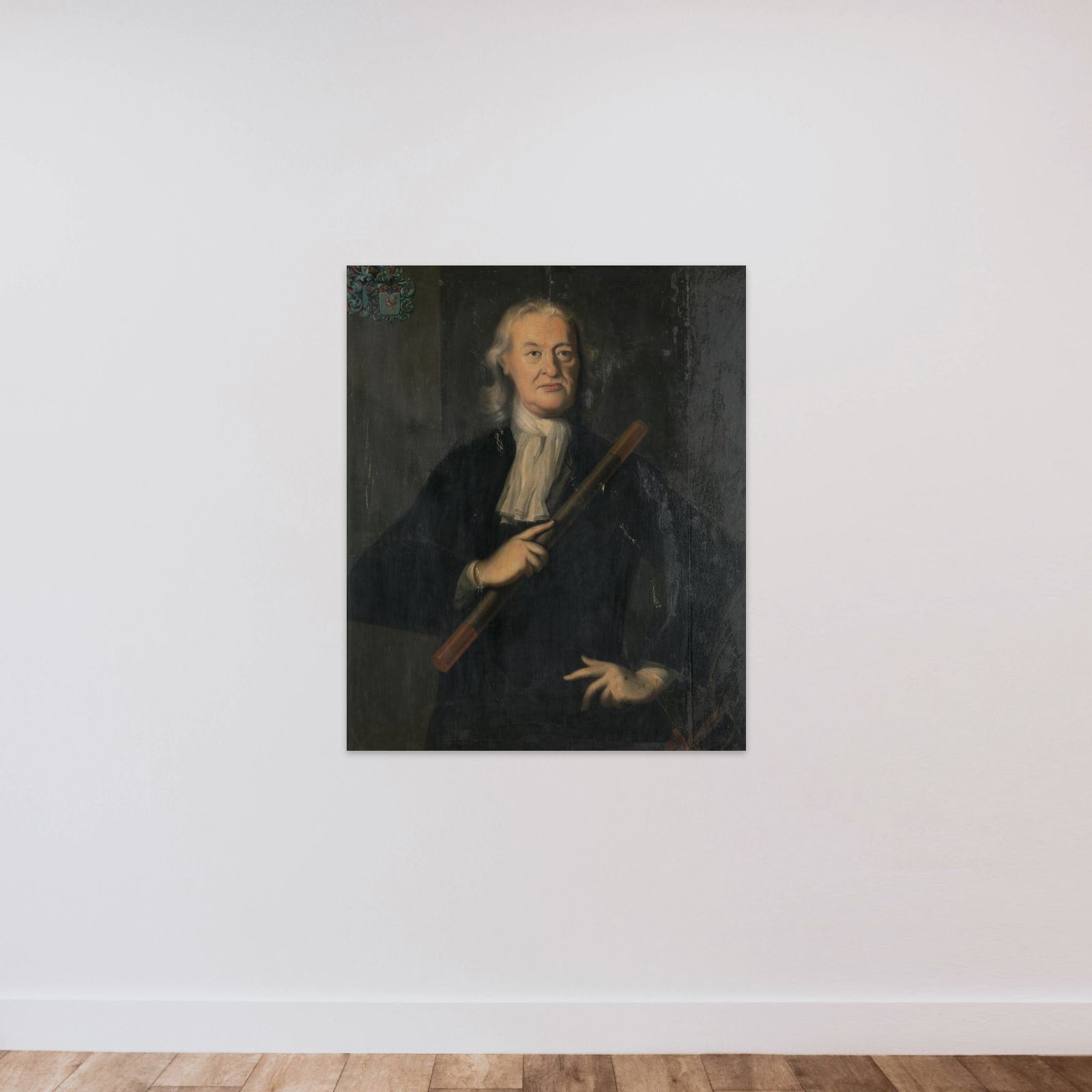 Portrait of Mattheus de Haan, Governor-General of the Dutch East Indies unframed — shown to scale