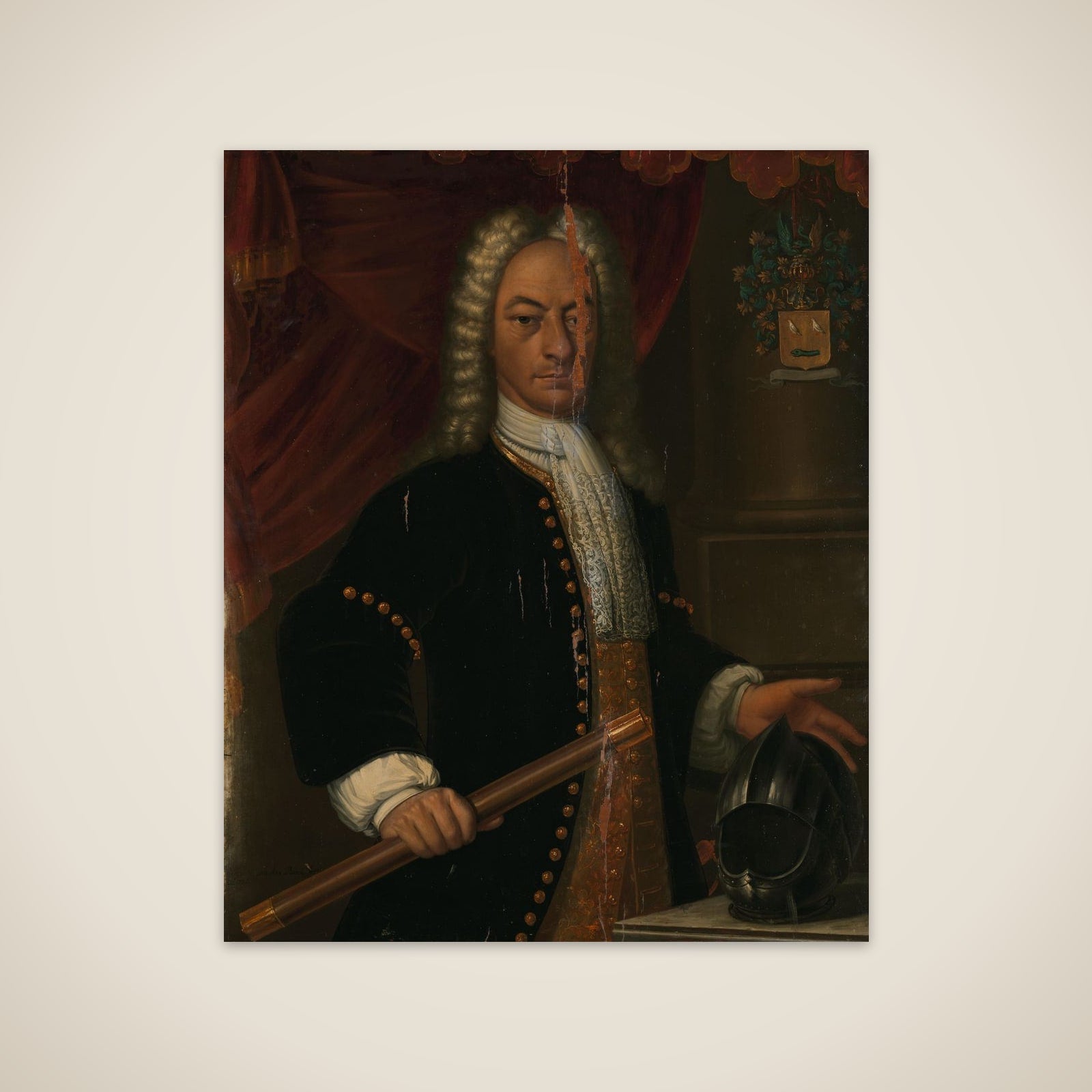 Portrait of Diederik van Durven, Governor-General of the Dutch East Indies unframed print