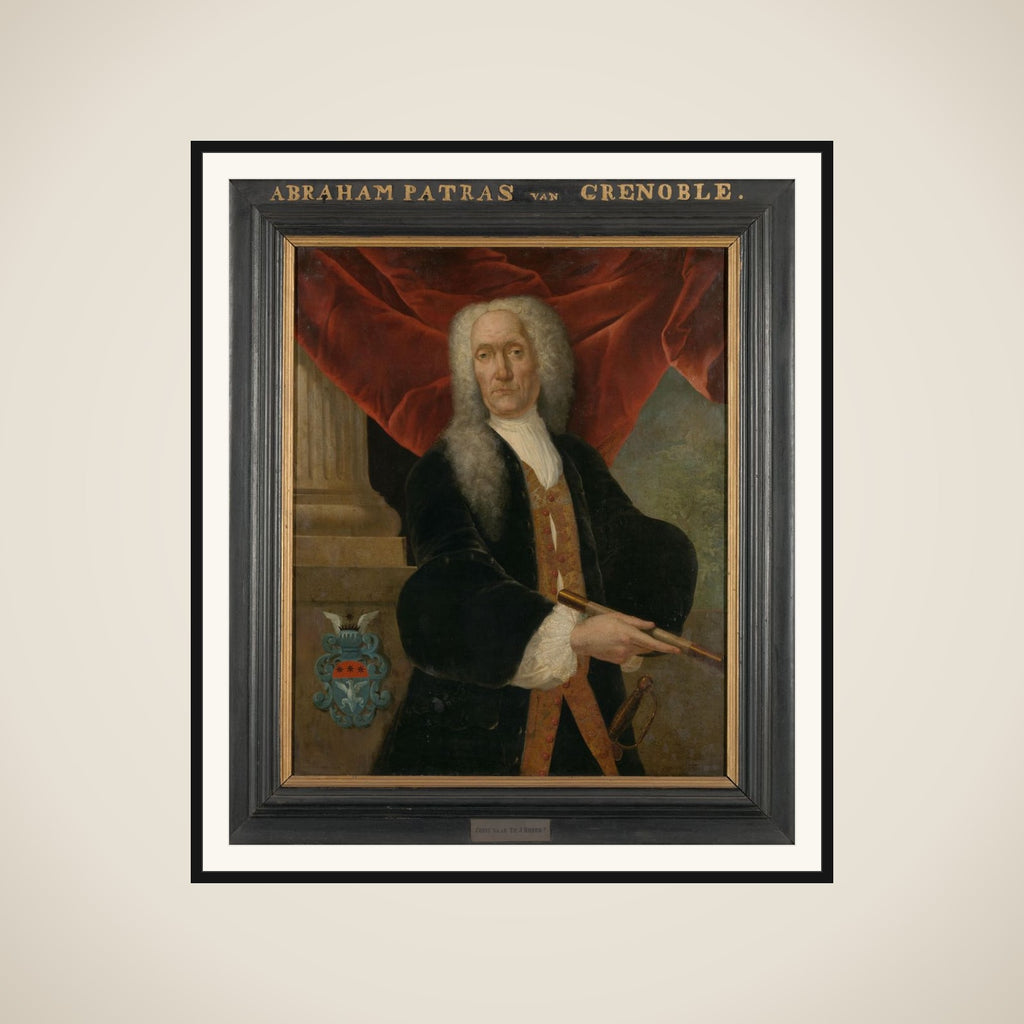 Portrait of Abraham Patras, Governor-General of the Dutch East India Company framed