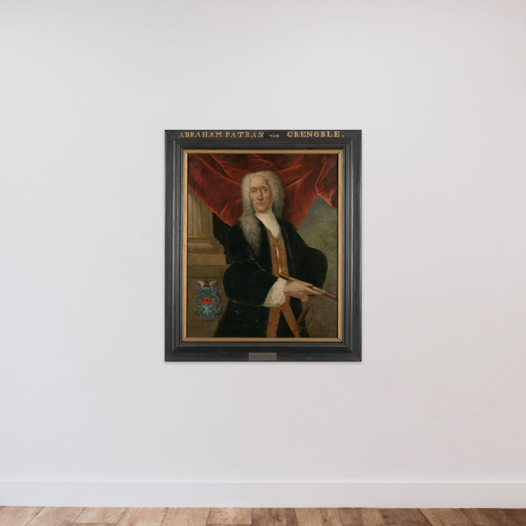 Portrait of Abraham Patras, Governor-General of the Dutch East India Company unframed — shown to scale