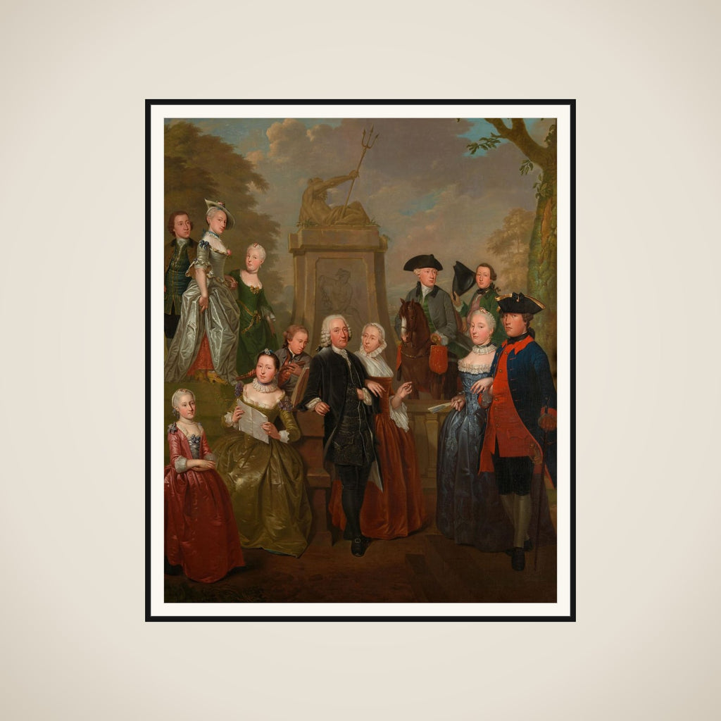 Portrait of Theodorus Bisdom van Vliet and his Family framed