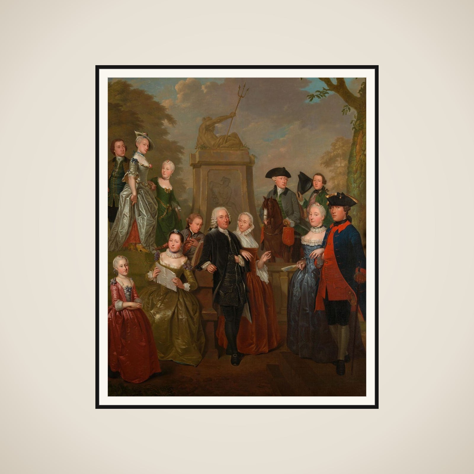 Portrait of Theodorus Bisdom van Vliet and his Family framed