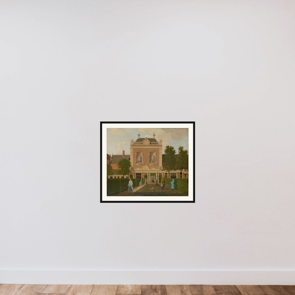 The Garden and Coachhouse of Keizersgracht 524, Amsterdam, when it was the Recidence of Nicolaes Doekscheer (d 1789) and Elisabeth Groen (d 1782) framed — shown to scale