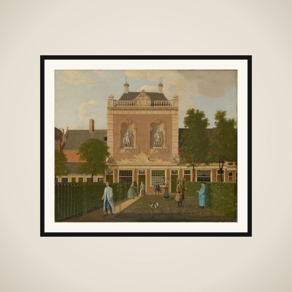 The Garden and Coachhouse of Keizersgracht 524, Amsterdam, when it was the Recidence of Nicolaes Doekscheer (d 1789) and Elisabeth Groen (d 1782) framed