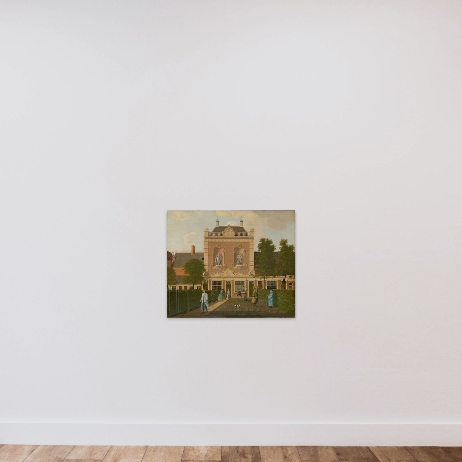 The Garden and Coachhouse of Keizersgracht 524, Amsterdam, when it was the Recidence of Nicolaes Doekscheer (d 1789) and Elisabeth Groen (d 1782) unframed — shown to scale