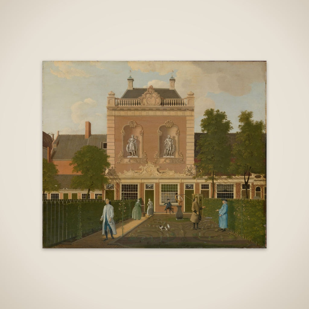 The Garden and Coachhouse of Keizersgracht 524, Amsterdam, when it was the Recidence of Nicolaes Doekscheer (d 1789) and Elisabeth Groen (d 1782) unframed print