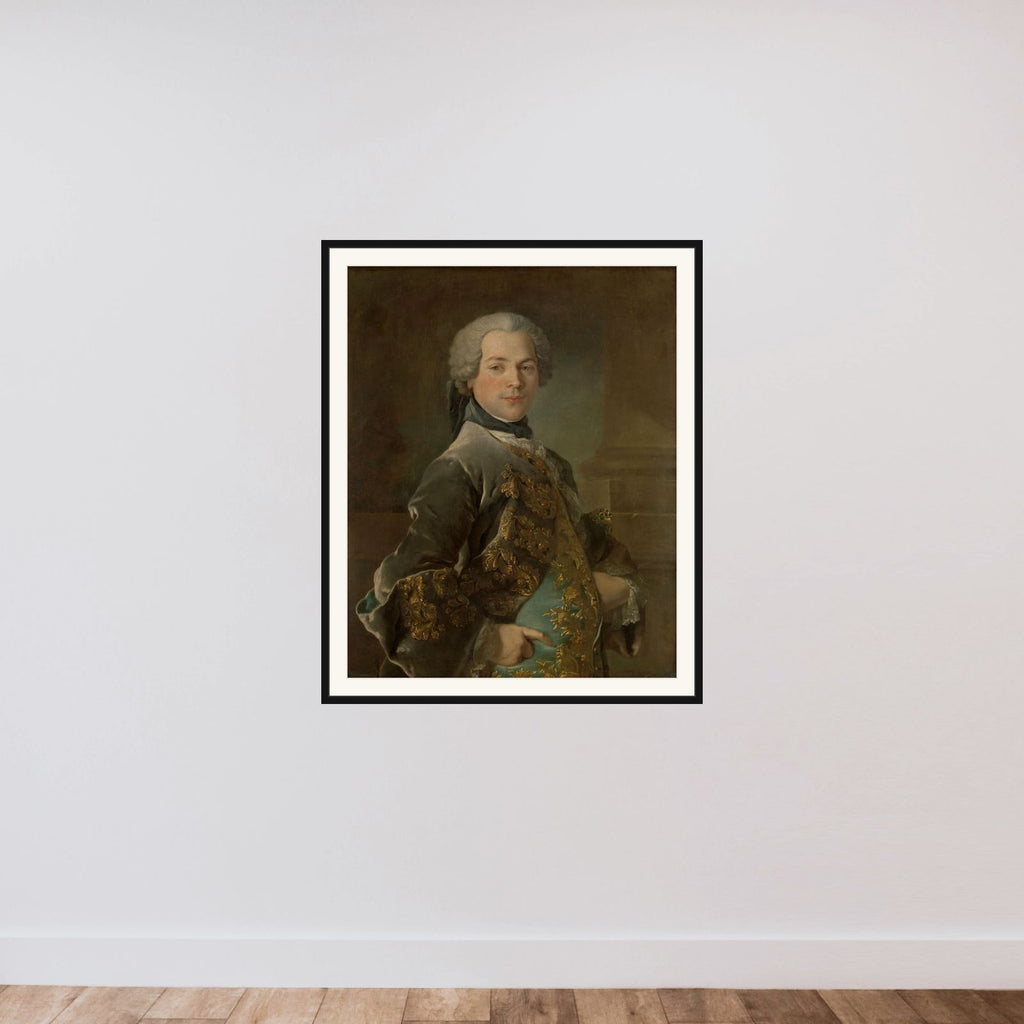 Portrait of Isaac van Rijneveld framed — shown to scale