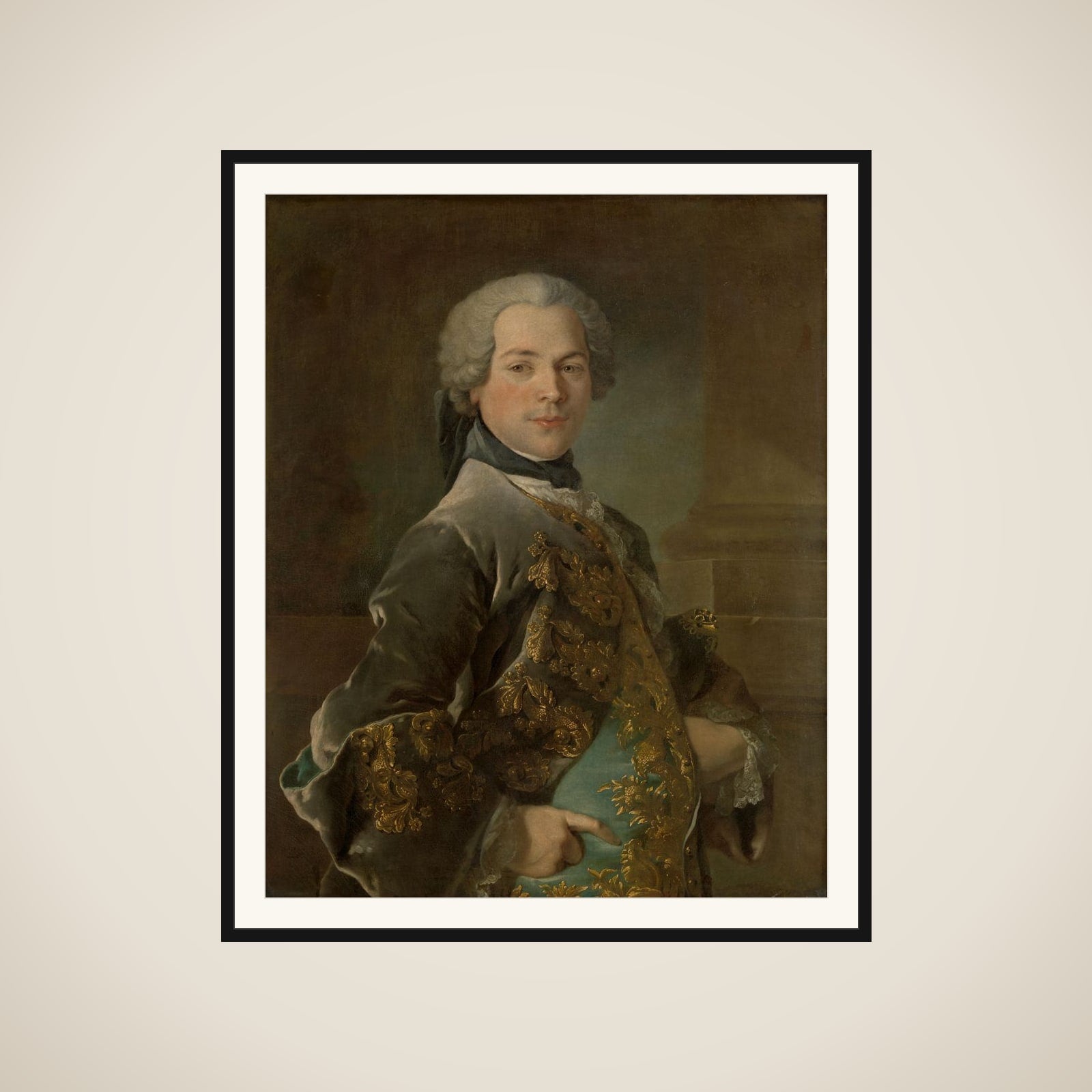 Portrait of Isaac van Rijneveld framed
