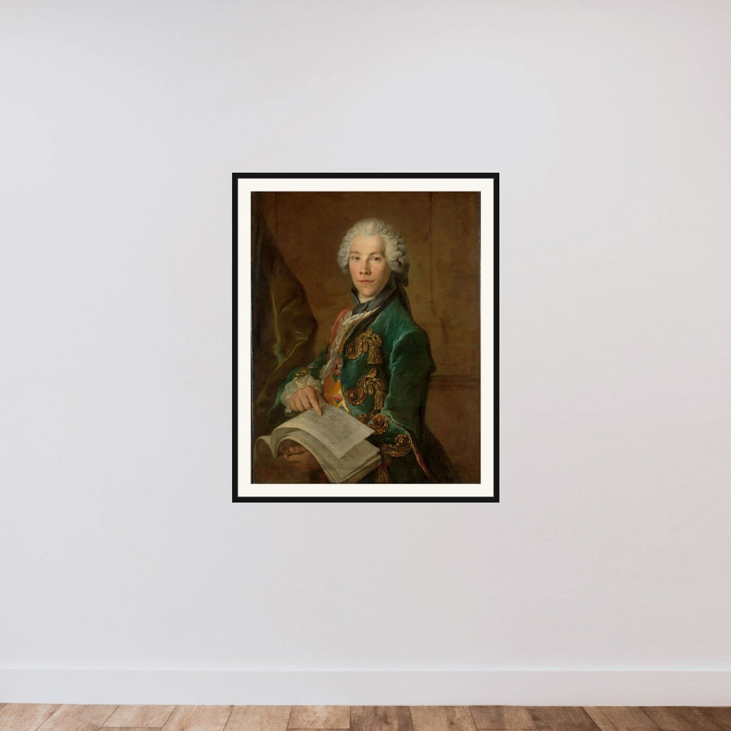 Portrait of Arnoldus van Rijneveld framed — shown to scale