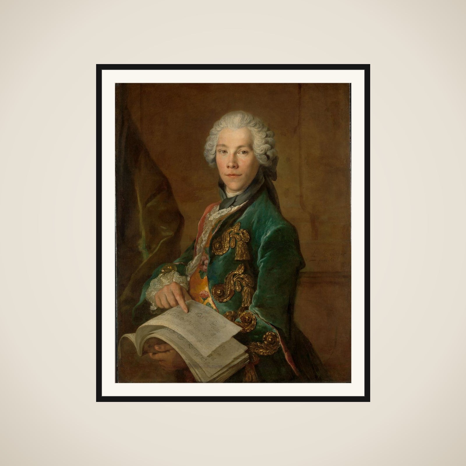 Portrait of Arnoldus van Rijneveld framed