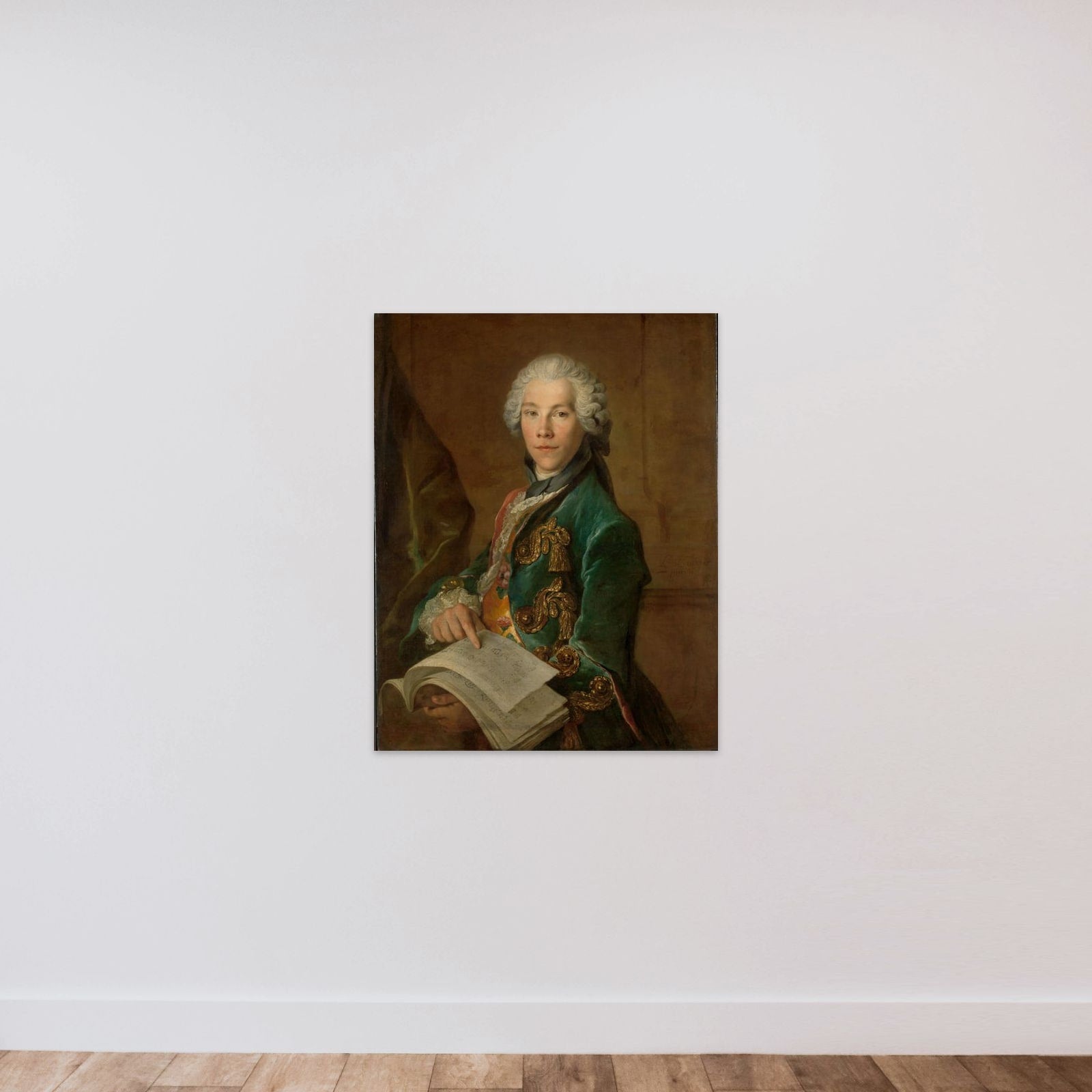 Portrait of Arnoldus van Rijneveld unframed — shown to scale