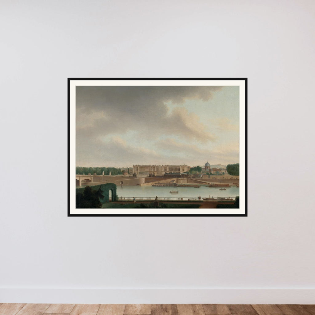 View of the Place de la Concorde, Paris, from the Batavian Embassy, during the Ambassadorship of Rutger Jan Schimmelpenninck framed — shown to scale