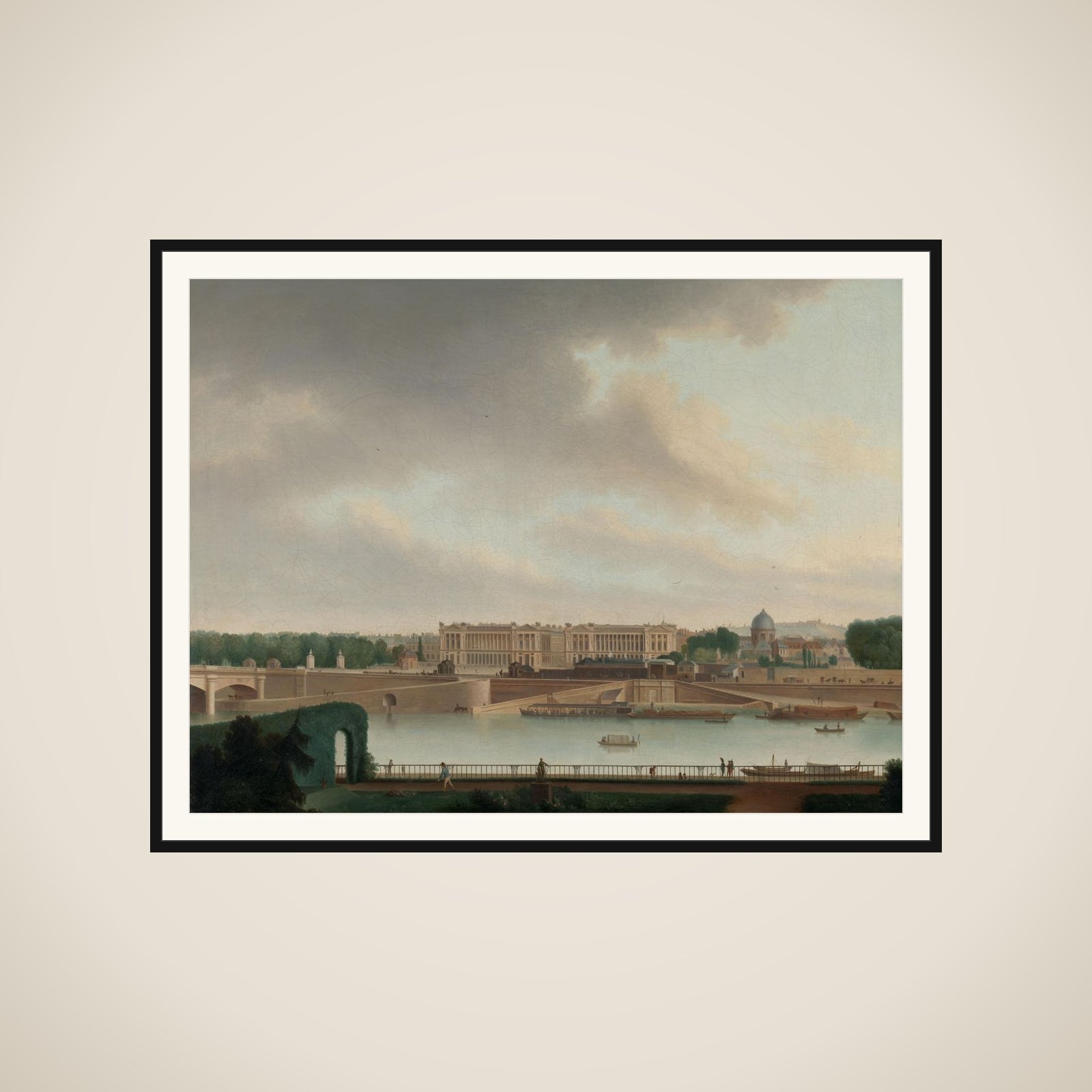 View of the Place de la Concorde, Paris, from the Batavian Embassy, during the Ambassadorship of Rutger Jan Schimmelpenninck framed
