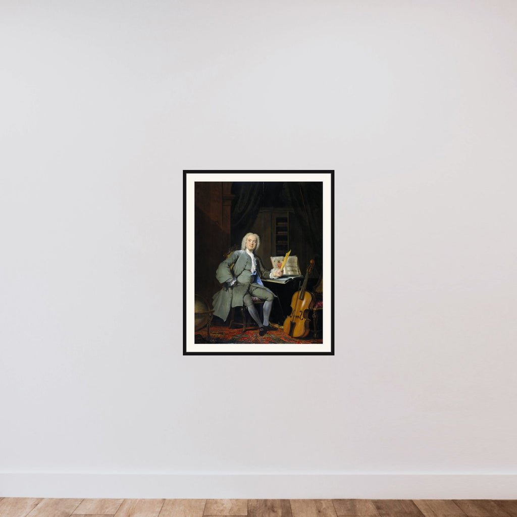 Portrait of a Member of the Van der Mersch Family framed — shown to scale