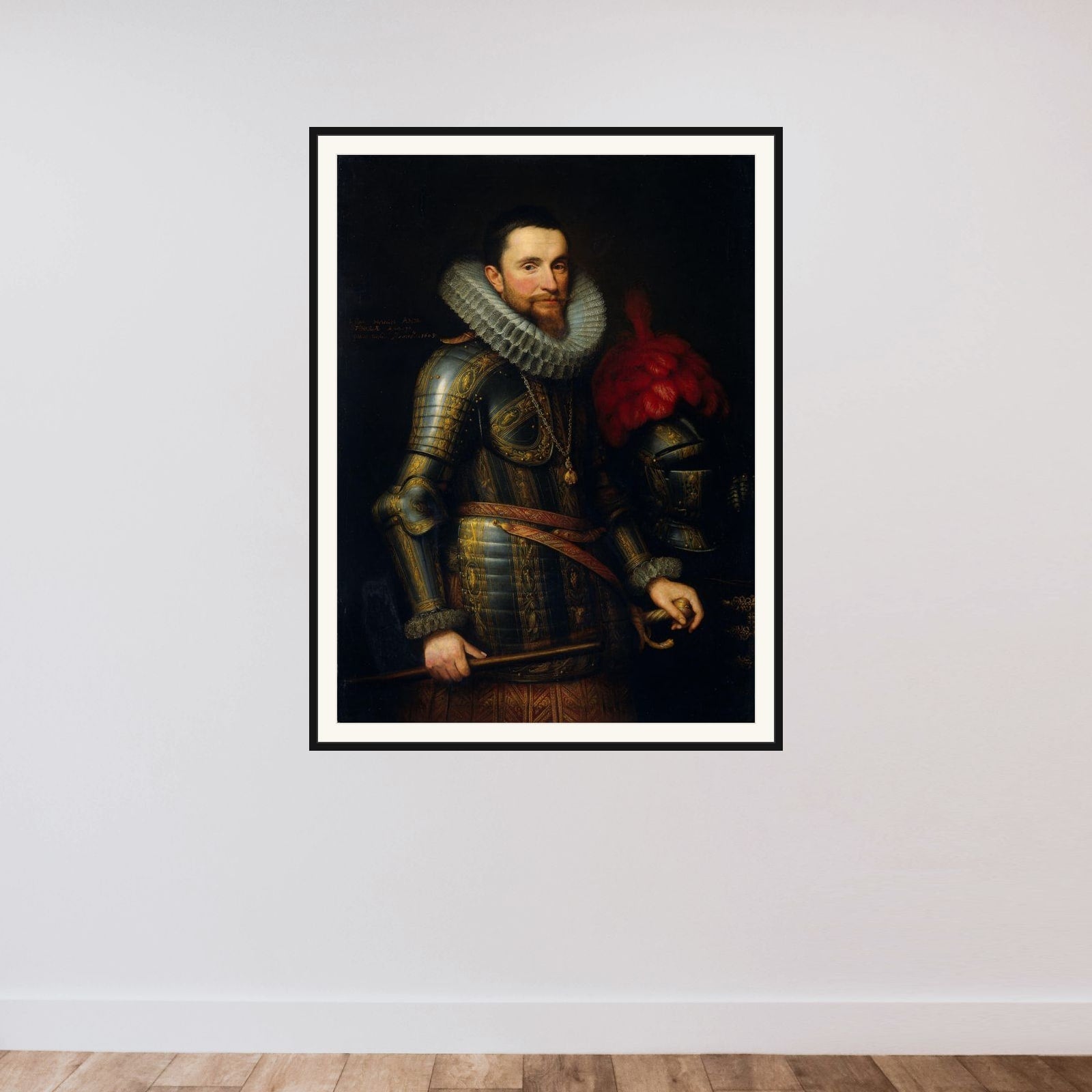 Portrait of Ambrogio Spinola (1569-1630) framed — shown to scale