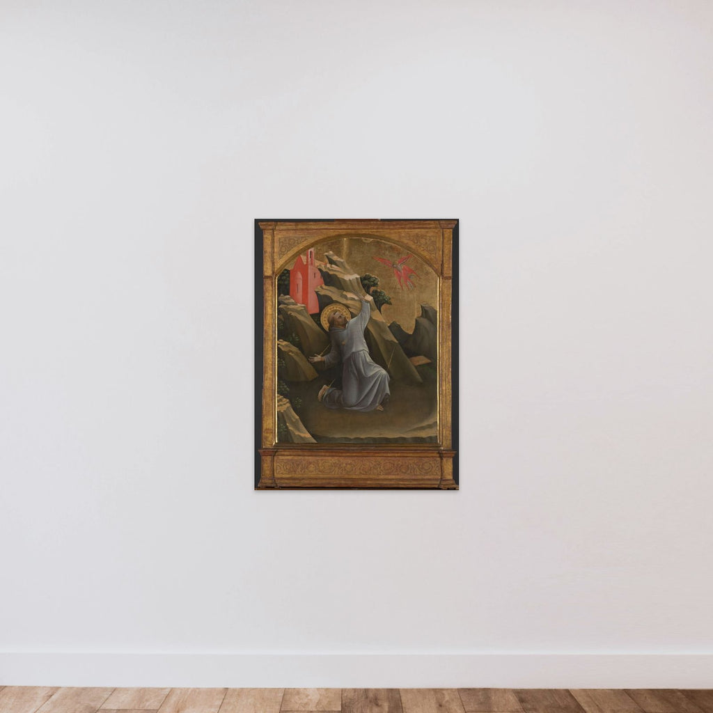 Saint Francis Receiving the Stigmata unframed — shown to scale