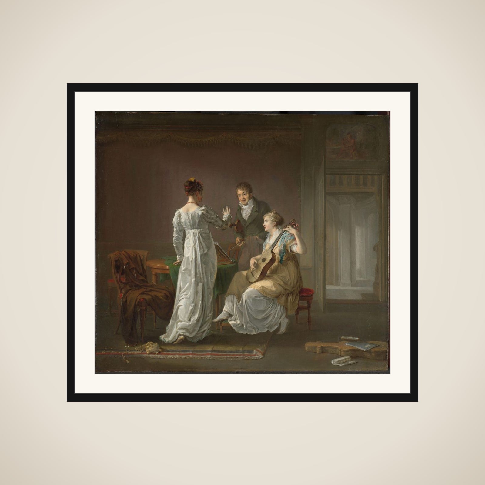 The Music Lesson framed