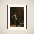 Man Smoking in a Tavern framed