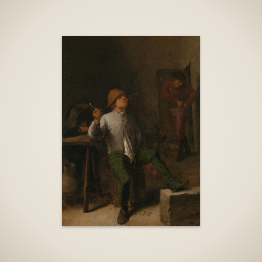 Man Smoking in a Tavern unframed print