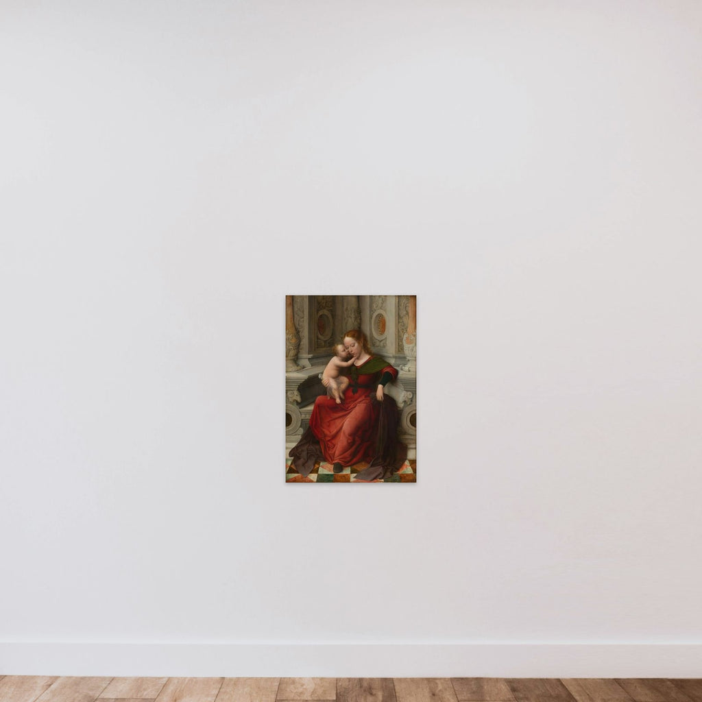 Madonna and Child unframed — shown to scale