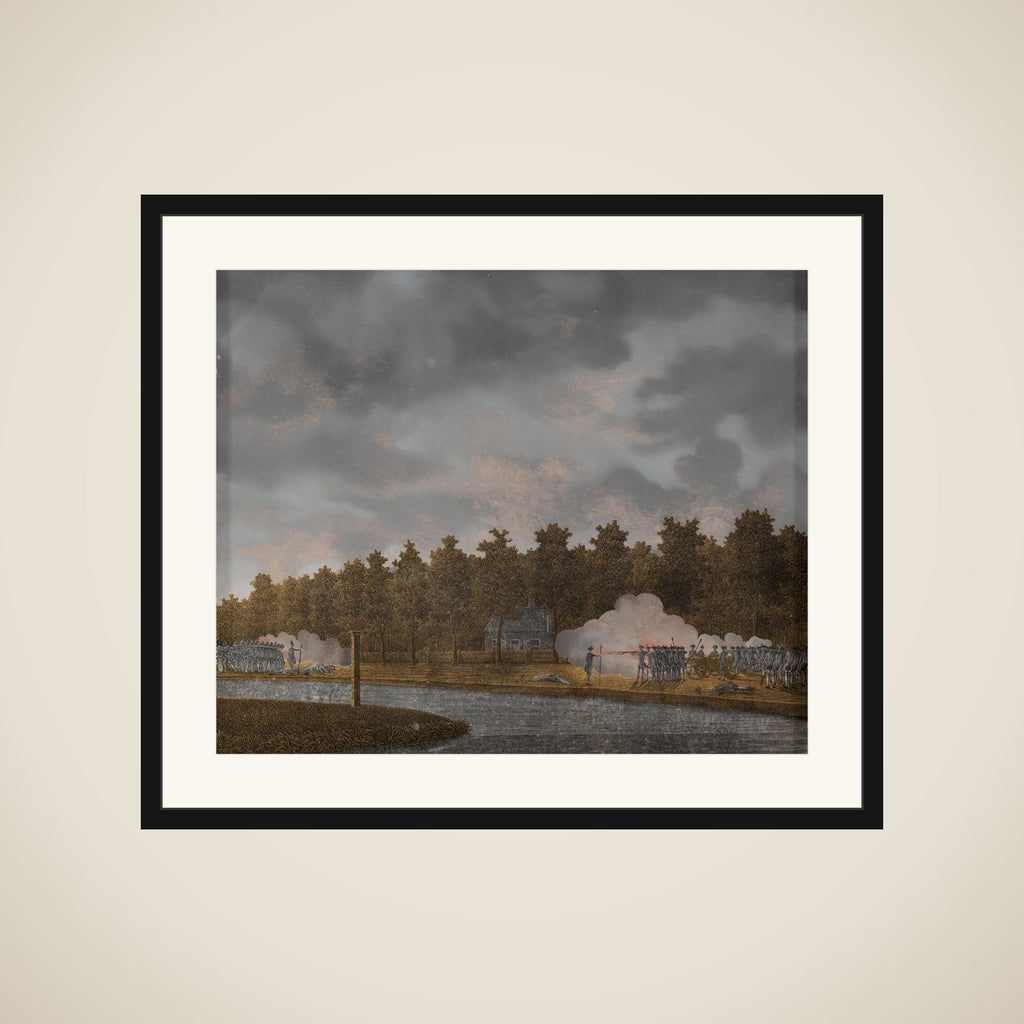 Exchange of Fire on the Vaartse Rijn near Jutphaas framed