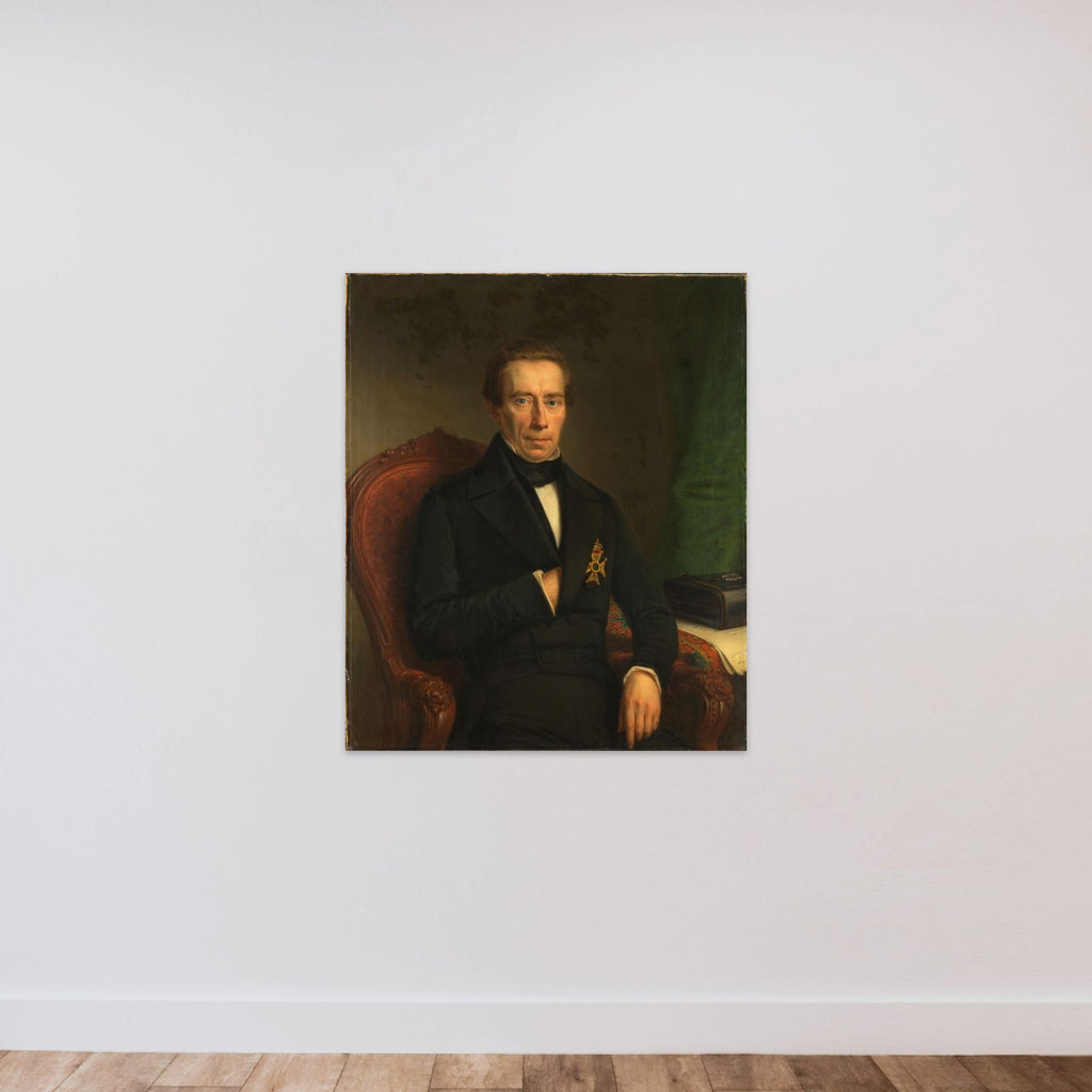 Portrait of Johan Rudolf Thorbecke, Minister of State and Minister of the Interior unframed — shown to scale