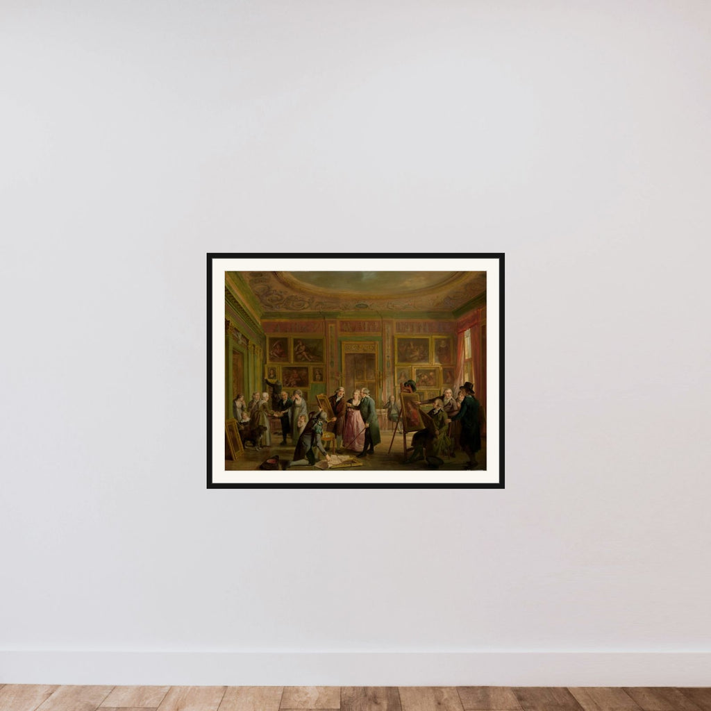 The Art Gallery of Josephus Augustinus Brentano (1752-1821) in his House on the Herengracht, Amsterdam framed — shown to scale