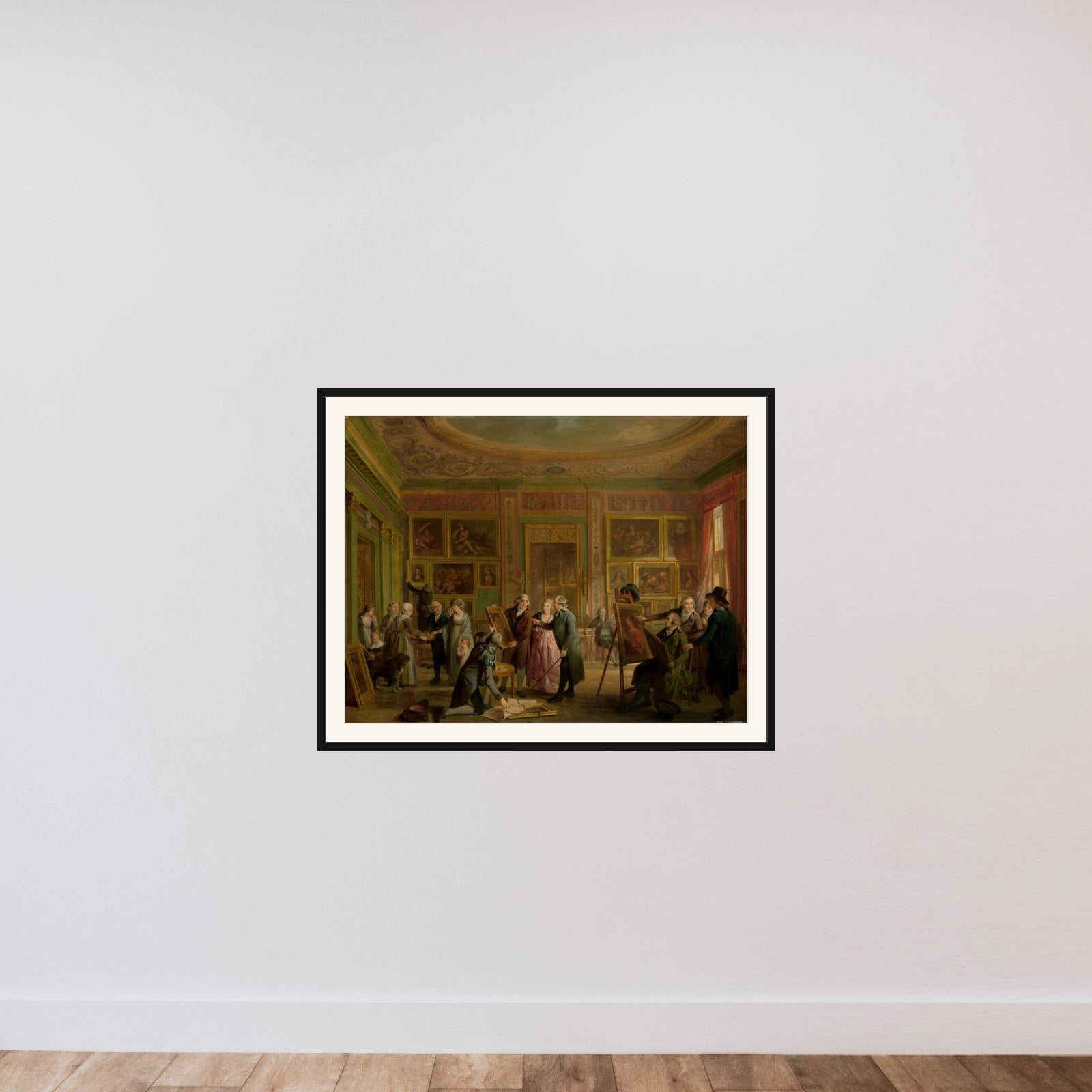The Art Gallery of Josephus Augustinus Brentano (1752-1821) in his House on the Herengracht, Amsterdam framed — shown to scale
