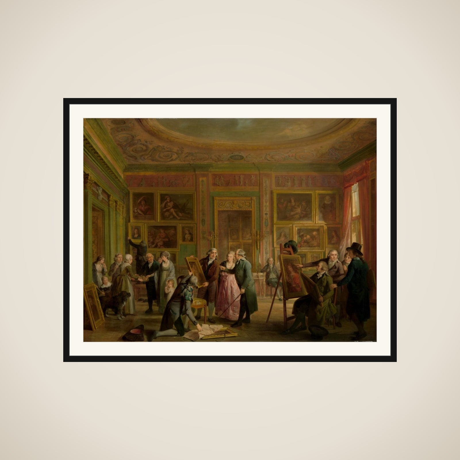 The Art Gallery of Josephus Augustinus Brentano (1752-1821) in his House on the Herengracht, Amsterdam framed