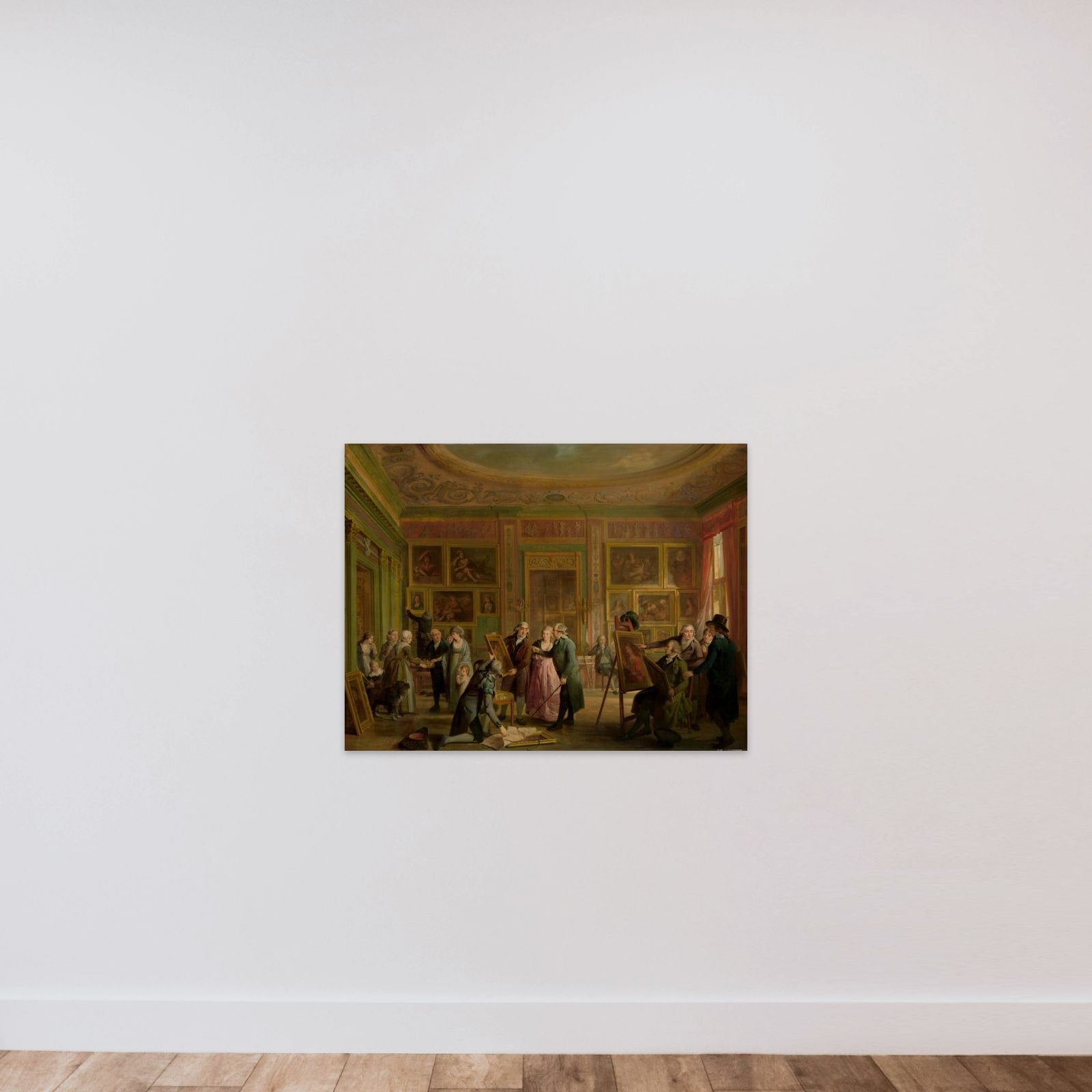 The Art Gallery of Josephus Augustinus Brentano (1752-1821) in his House on the Herengracht, Amsterdam unframed — shown to scale