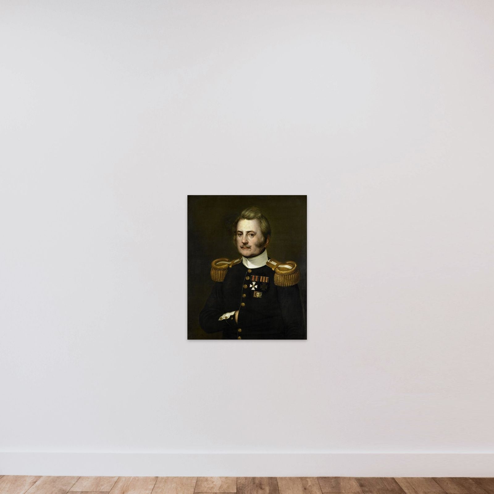 J. D. B. Wilkens, Lieutenant Colonel in the Infantry unframed — shown to scale