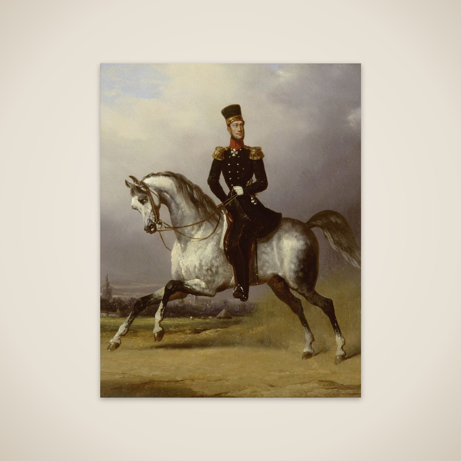 Equestrian Portrait of William II, King of the Netherlands unframed print