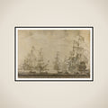 "Council of War aboard ""The Seven Provinces"", the Flagship of Michiel Adriaenszoon de Ruyter, 10 June 1666, preceding the Four Days' Battle: episode from the Second Anglo-Dutch War" framed