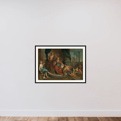 Apotheosis of the Dutch East India Company (Allegory of the Amsterdam Chamber of Commerce of the VOC) framed — shown to scale