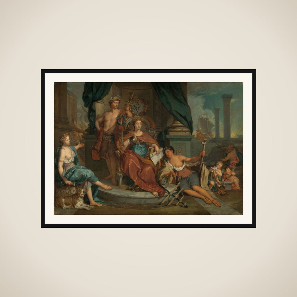 Apotheosis of the Dutch East India Company (Allegory of the Amsterdam Chamber of Commerce of the VOC) framed
