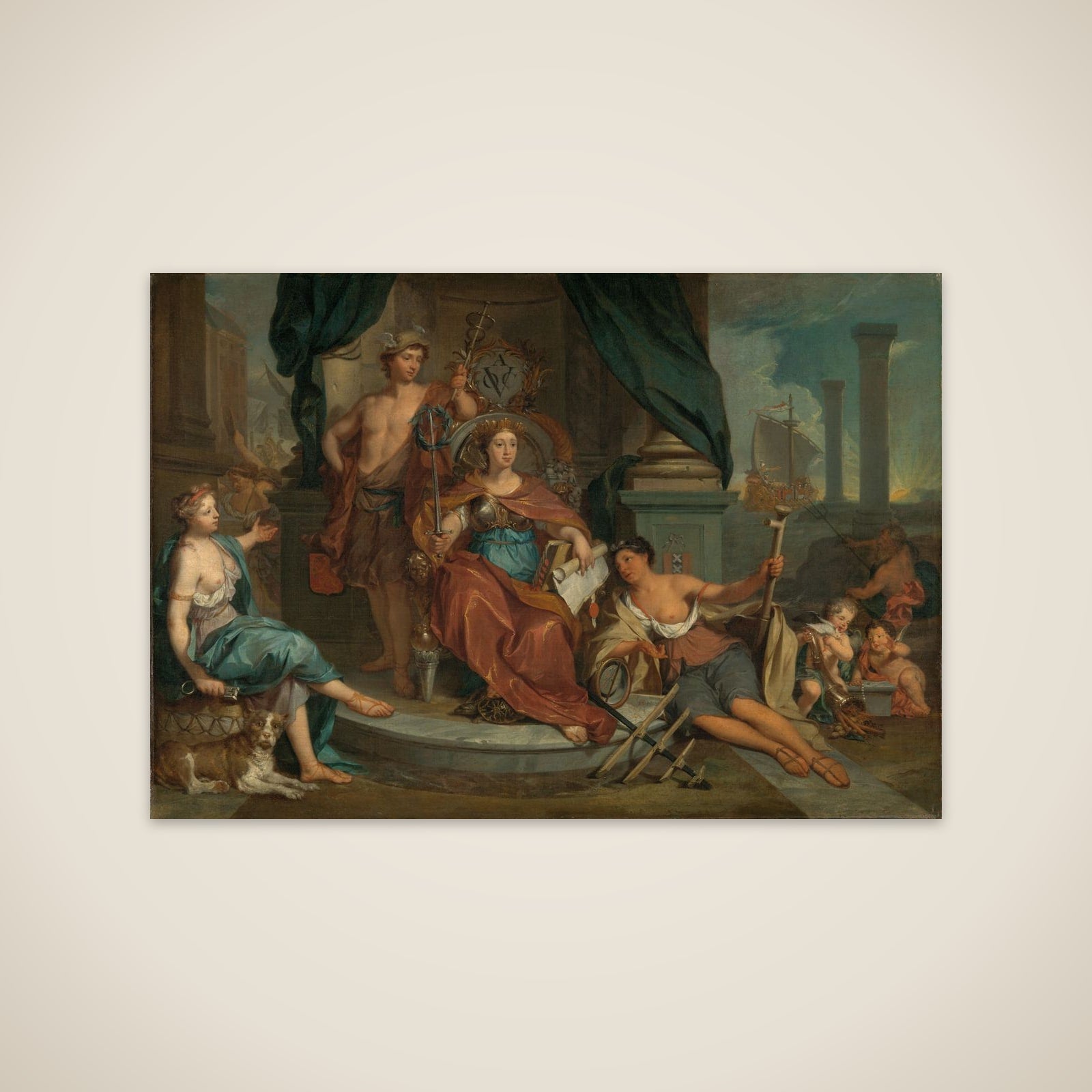 Apotheosis of the Dutch East India Company (Allegory of the Amsterdam Chamber of Commerce of the VOC) unframed print