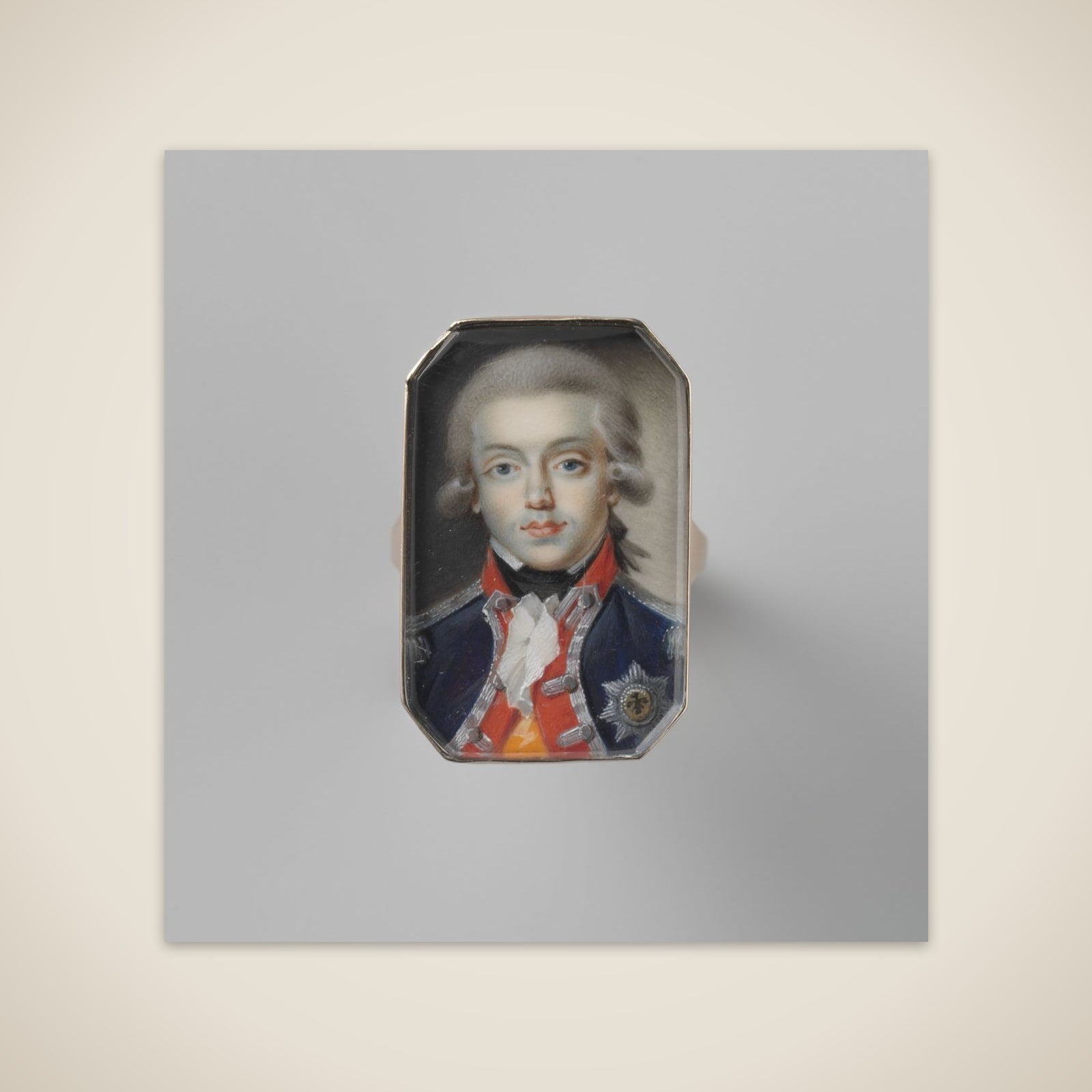 Ring with portret van Willem George Frederik, prince of Oranje-Nassau unframed print