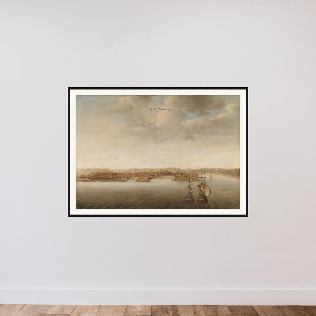 Trading posts of the Dutch East India Company (VOC) framed — shown to scale