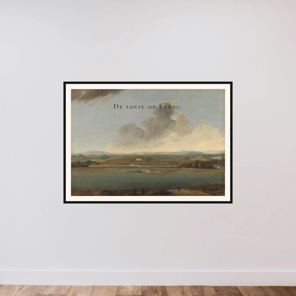 Two Views of Dutch East India Company Trading Posts: Lawec in Cambodia and Banda in the Southern Moluccas framed — shown to scale