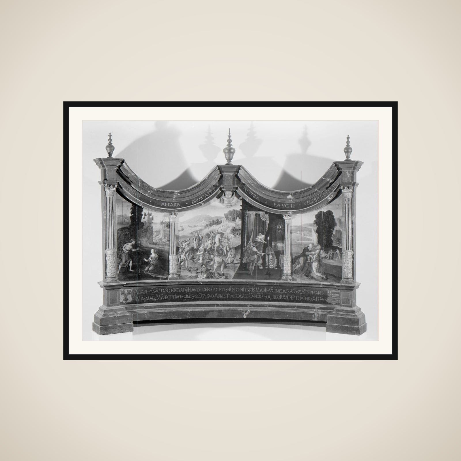 Triptych with the Stoning of Saint Stephen and the Legend of the Finding of his Grave framed