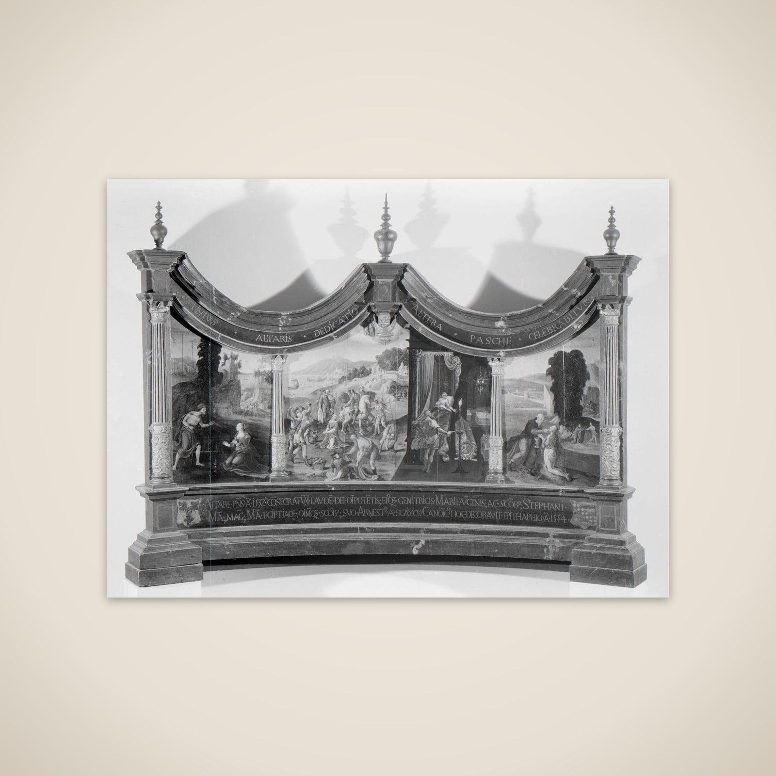 Triptych with the Stoning of Saint Stephen and the Legend of the Finding of his Grave unframed print